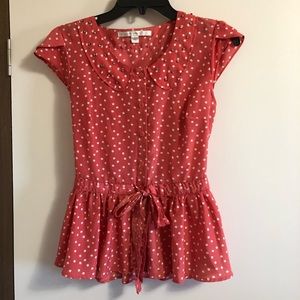 Rhinestone Embellished Peplum Top